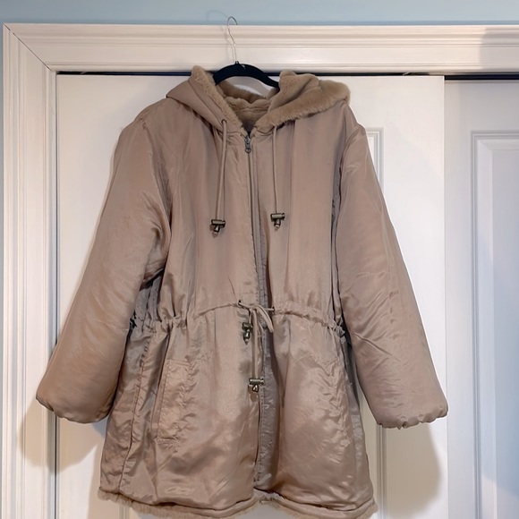 Komitor women’s reversible hooded faux fur jacket 2X - Picture 5 of 12